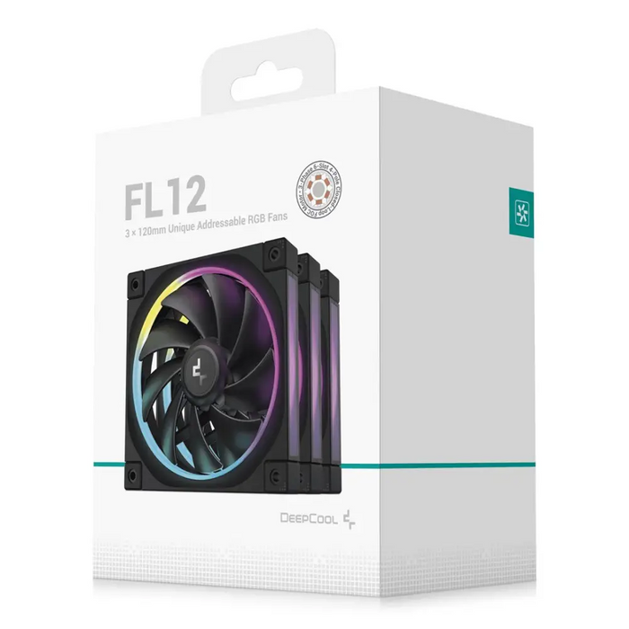 DeepCool FL12-3 in 1 Computer case Fan 12 cm Black 3 pc(s) - Cooling - fansCHL-WEN<<<CoolingCHL<<<ActionPL&&&Cooling