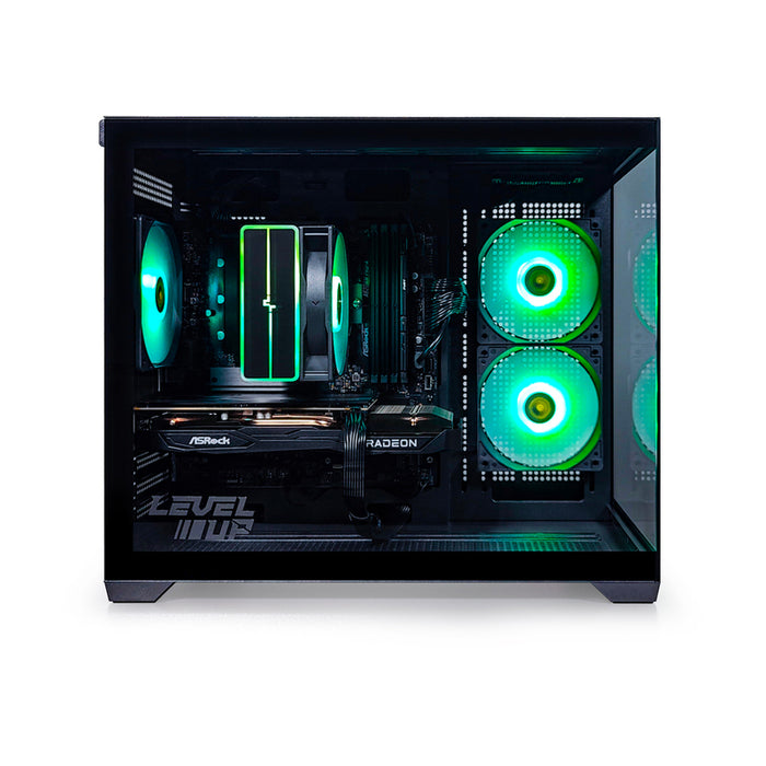 Gaming desktop computer LEVEL UP QUARTZ EVO BLACK AMD RYZEN 5 7500F, AMD RADEON RX 7600, 8 GB GDDR6, RAM MEMORY 16 GB, 6000 MHz