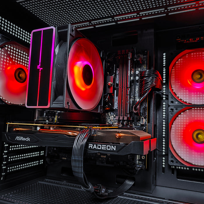 Gaming desktop computer LEVEL UP QUARTZ EVO BLACK AMD RYZEN 5 7500F, AMD RADEON RX 7600, 8 GB GDDR6, RAM MEMORY 16 GB, 6000 MHz