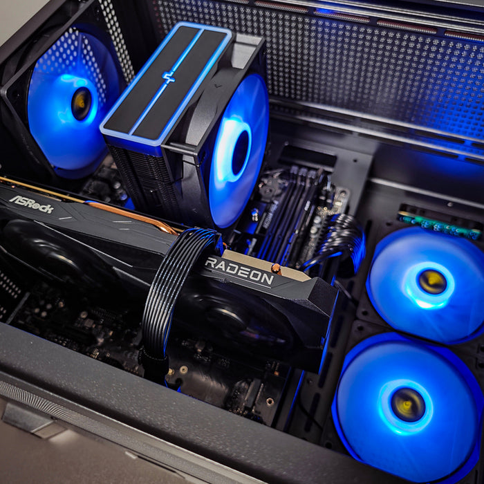 Gaming desktop computer LEVEL UP QUARTZ EVO BLACK AMD RYZEN 5 7500F, AMD RADEON RX 7600, 8 GB GDDR6, RAM MEMORY 16 GB, 6000 MHz