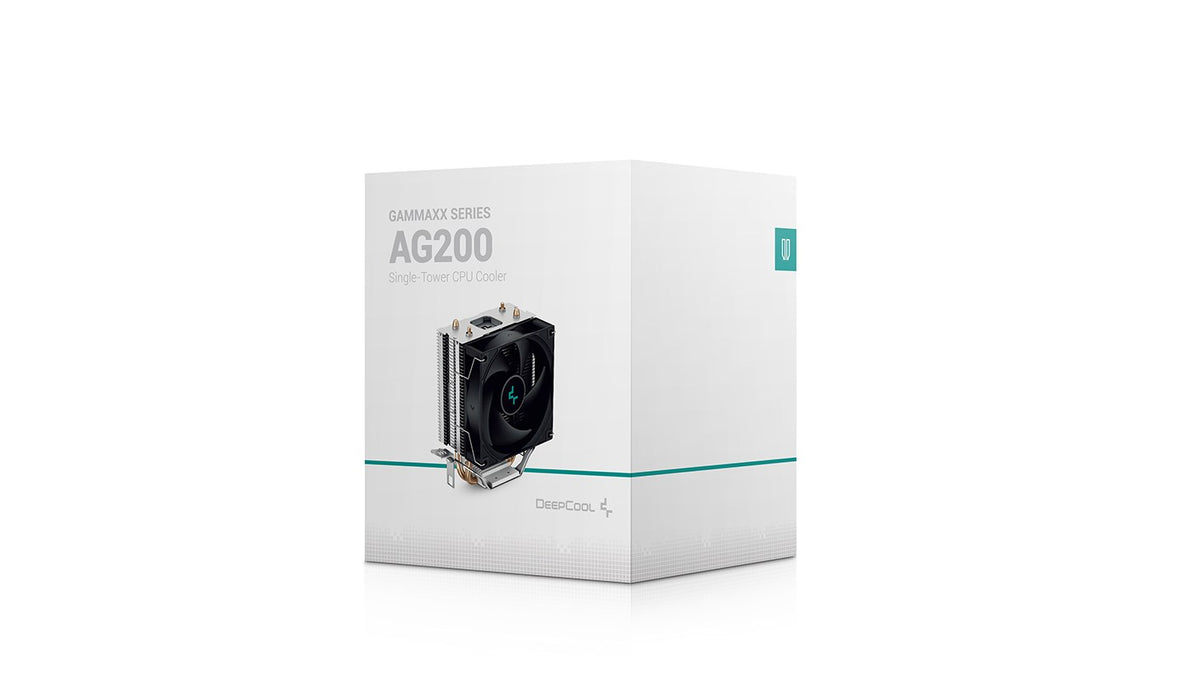 DeepCool AG200 Processor Air cooler 9.2 cm Aluminium, Black 1 pc(s)
