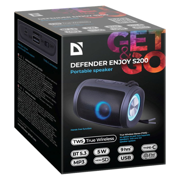 BLUETOOTH SPEAKER DEFENDER S200 5W BLACK