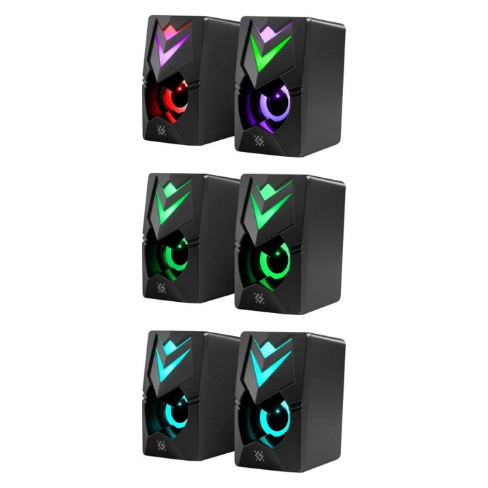 PC Speakers 2.0 DEFENDER J4 2.0 6W LED USB black