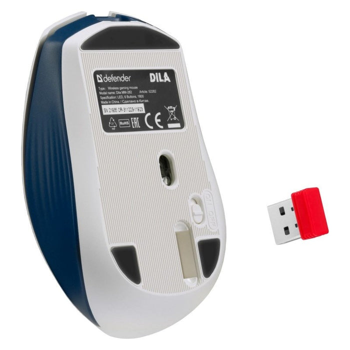 WIRELESS MOUSE DEFENDER DILA MM-282 RF 1800dpi 6P
