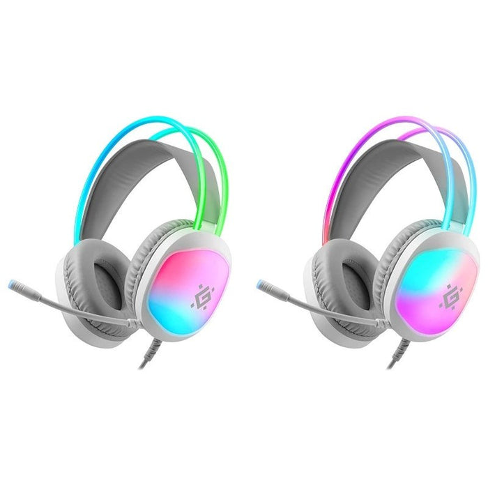 Defender Eclipse RGB gaming headset white 62440
