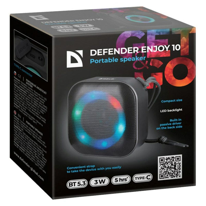 Portable Bluetooth Speakers Defender 65009 Black 3 W