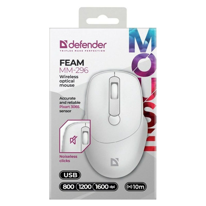 Wireless Mouse Defender MM-296 RF White