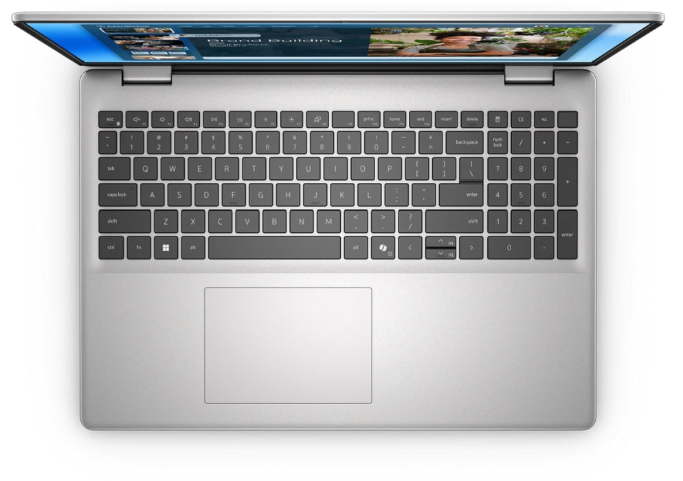 Dell 16 DC16251, Intel Core 7 150U (10 cores, up to 5.4 GHz), 16.0" FHD+(1920x1200) AG 300nits, 16GB, 2x8GB, DDR5, 5200 MT/s, 512GB M.2 PCIe, Intel Graphics, Cam, FPR, Wi-Fi 6E, Backlit Kb, Ubuntu, Silver, Aluminium, 3Y PS