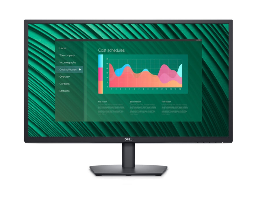 Dell E2723H, 27" Wide LED Anti-Glare, VA, 5ms, 3000:1, 300 cd/m2,  1920x1080 Full HD, ComfortView, VGA, DP, Tilt, Black