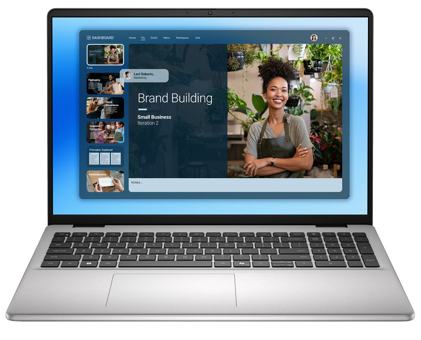 DELL DC16251 Intel Core 7 150U Laptop 40.6 cm (16") Full HD+ 16 GB DDR5-SDRAM 512 GB SSD Wi-Fi 6E (802.11ax) Windows 11 Pro Platinum, Silver