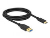 Delock SuperSpeed cable USB-A male - USB-C male (USB 3.2 Gen 2) 10 Gbps 2 m - Кабели за мобилни