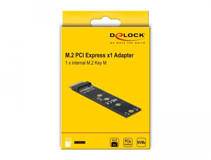 Adapter Delock 64105, PCI Express x1 to M.2 Key M