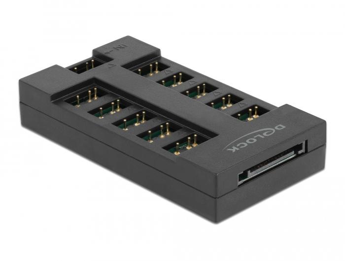 RGB hub Delock, 10 port ARGB LEDs, Black