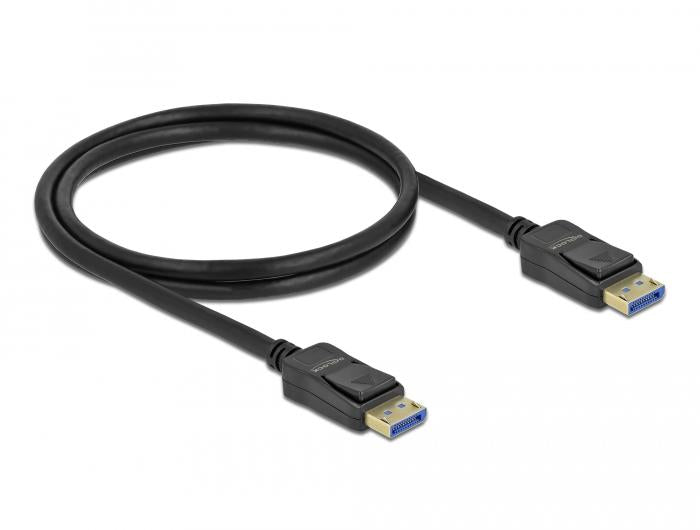 Cable Delock DisplayPort 2.0 male - DisplayPort male, 1.0m, 10K, 54 Gb/s, Black