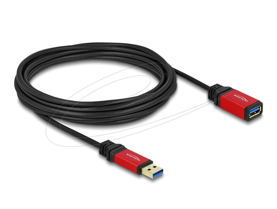 Delock Extension Cable USB-A male - USB-A female, 5 m, Shielded, Black