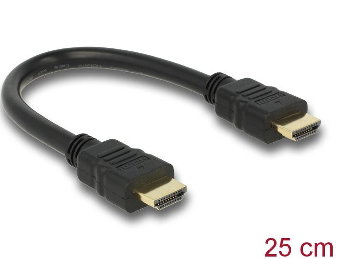 Cable Delock High Speed, HDMI male - HDMI A male, 4K, 0.25 m, Ethernet