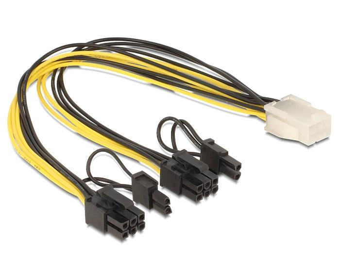 Cable DeLock PCI Express power 6 pin female > 2 x 8 pin male, 30 cm