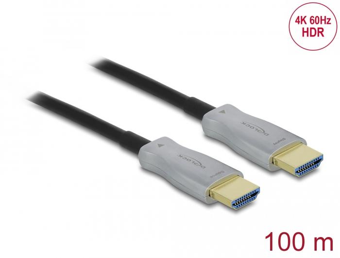 Optical cable Delock, HDMI 4K, 60 Hz, 100 m