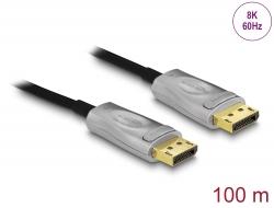 Optical cable Delock, Active, DisplayPort 1.4 8K, 100 m