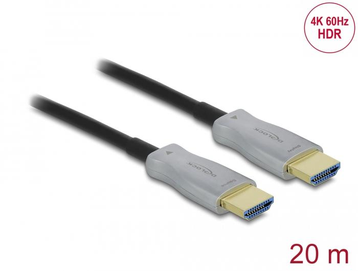 Optical cable Delock, HDMI 4K, 60 Hz, 20 m