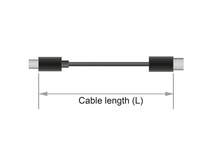 Cable Delock DisplayPort male - DisplayPort male, 2.0m, 8K 60 Hz, Black