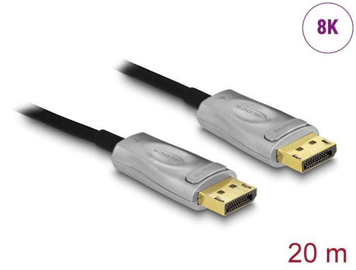 Optical cable Delock, Active, DisplayPort 1.4, 8K, 20 m