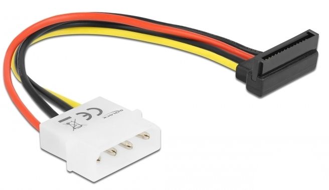 Cable DeLock Power SATA HDD to 4 pin, at 90°, 15 cm