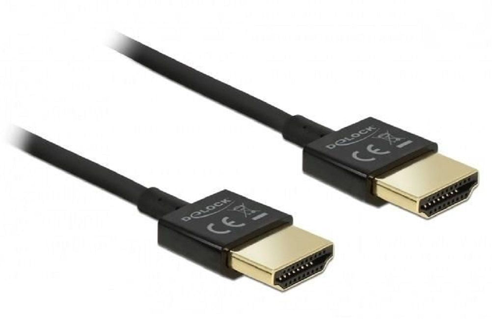 Cable Delock HDMI-A male - HDMI-A male, Ethernet, 4K, 0.5 m, Black