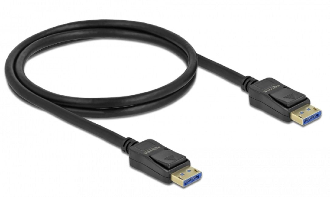 Cable Delock DisplayPort 2.0 male - DisplayPort male, 1.0m, 10K, 54 Gb/s, Black