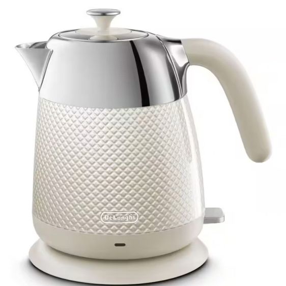 Electric kettle Delonghi KBL2001.W Luminosa Twill White, 2000 W, 1.7 L