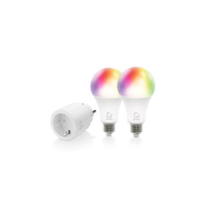 DELTACO SH-KIT01 smart kit, Socket, 2 x LED bulbs