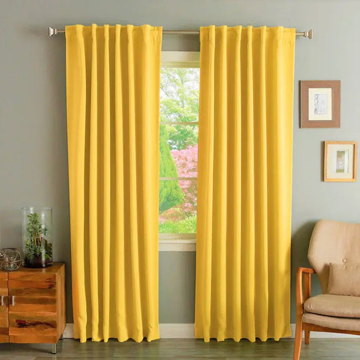 Dense CURTAIN 150X270 CM. MUSTARD - Пердета<<<Корнизи щори и пердета<<<Мебели и интериор<<<Praktiker