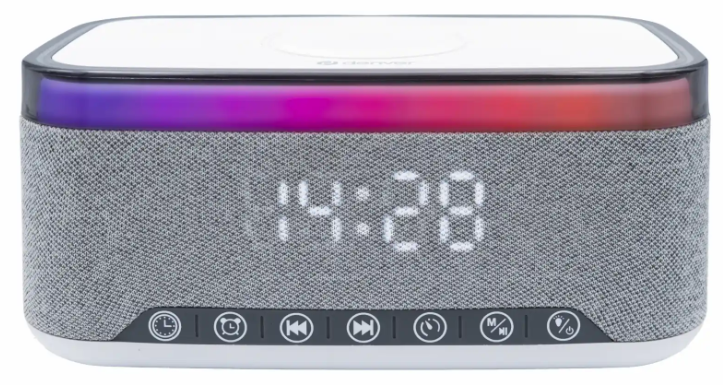 Denver FM Clock Radio with Bluetooth and Wireless Charging CRQ-225