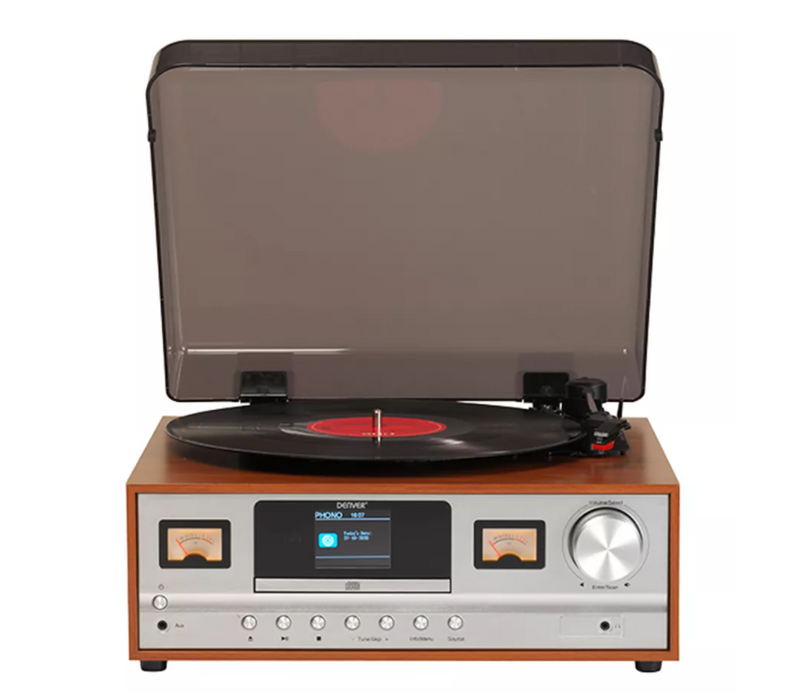 DENVER Retro music center with DAB+ and FM radio MRD-52 LIGHTWOOD