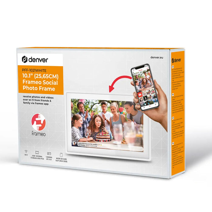 Denver Frameo PFF-1021W 10.1’’ Digital Frame - White - Household accessories<<<HurtelXML