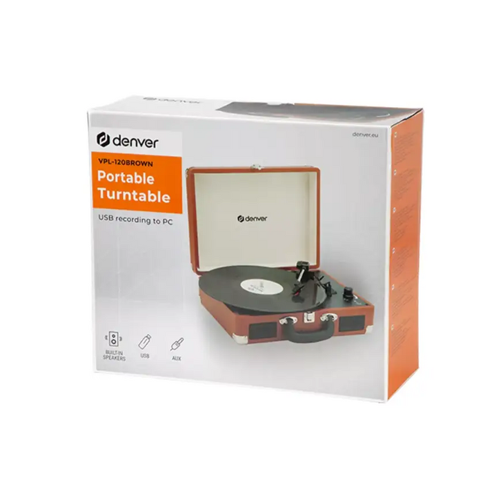 DENVER Turntable VPL-120BROWN - Грамофони<<<Мултимедия<<<MediaTrade