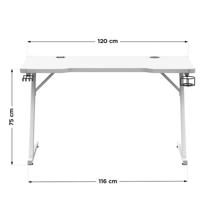 Desk Gaming Huzaro HZ-Hero 2.5 White RGB White 120 x 75 x 60 cm - Аксесоари за Игри<<<Компютър Игри<<<Компютри|
