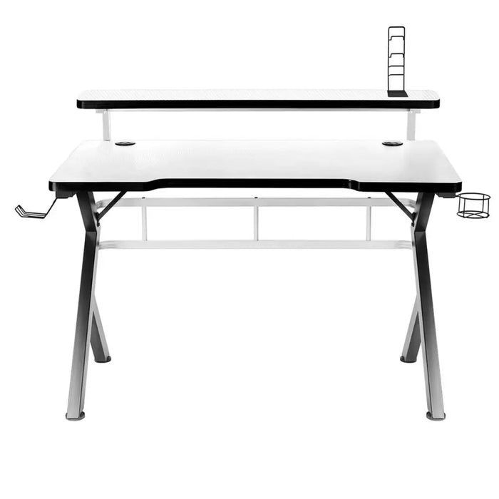 Desk Gaming Huzaro HZ-Hero 5.0 White White Black Carbon fibre 120 x 60 cm - Аксесоари за Игри<<<Компютър