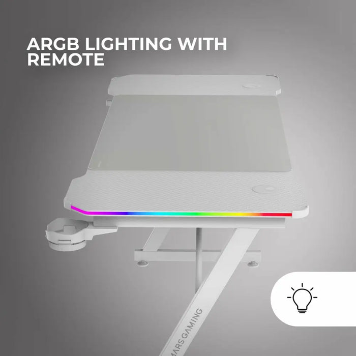 Desk Gaming Mars Gaming ERGO White 140 x 60 cm - Аксесоари за Игри<<<Компютър Игри<<<Компютри| Електроника<<<BigBuy