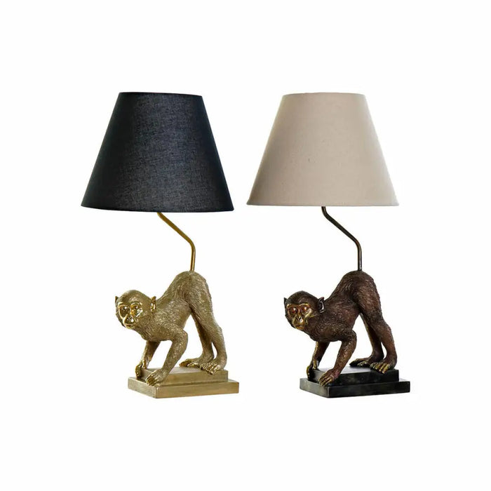 Desk lamp DKD Home Decor 32,5 x 30 x 60 cm Black Beige Golden Metal Resin 220 V 50 W (2 Units) - Декорация и
