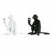 Desk lamp DKD Home Decor 33 x 32 x 31 cm Black White Resin 220 V 50 W (2 Units) - Декорация и Осветление<<<Дом