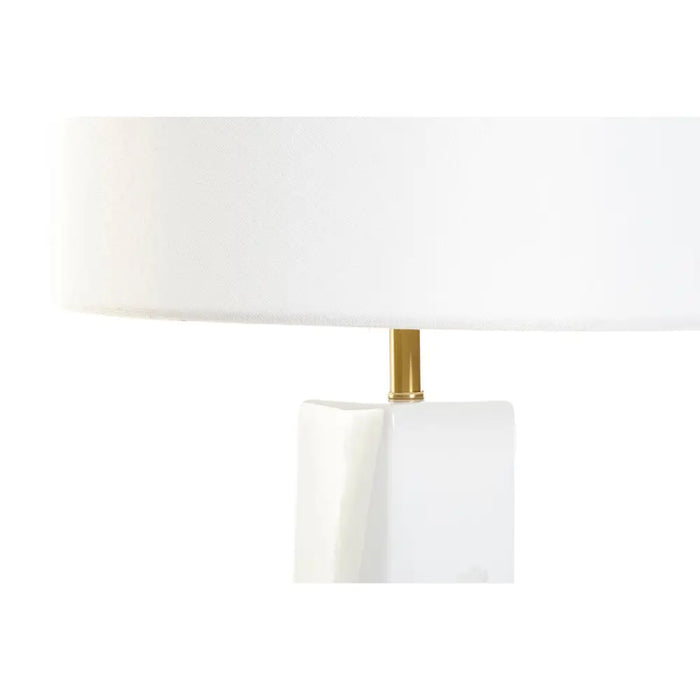 Desk lamp DKD Home Decor 8424001847242 33 x 33 x 67 cm Ceramic Golden Metal White 220 V 50 W - Декорация и