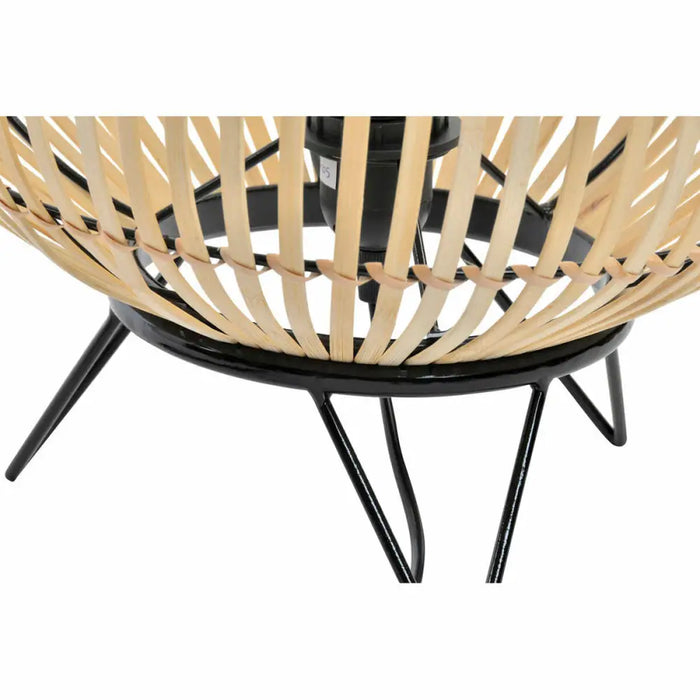 Desk lamp DKD Home Decor Black Metal Brown Bamboo (36 x 36 x 37 cm) - Декорация и Осветление<<<Дом