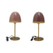 Desk lamp DKD Home Decor Metal Modern (23 x 23 x 55 cm) (2 Units) - Декорация и Осветление<<<Дом