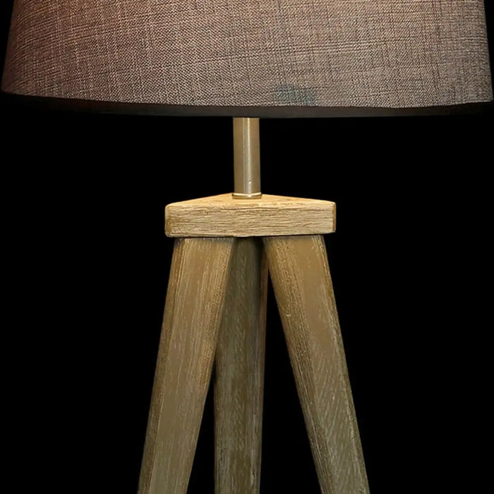 Desk lamp DKD Home Decor Sheet Grey Brown Linen 250 V 60 W Pinewood (30 x 30 x 57.5 cm) (2 pcs) - Декорация и