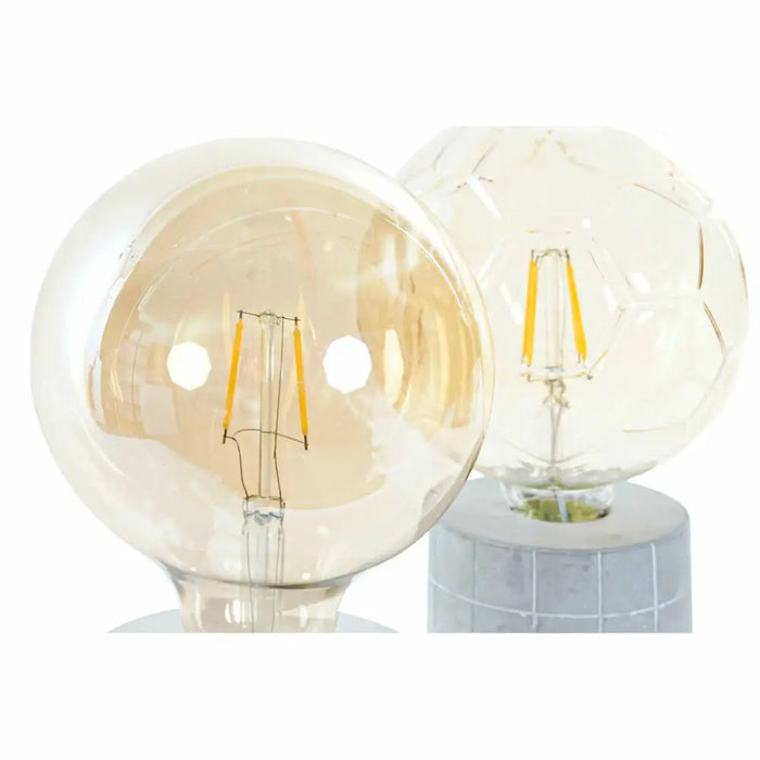 Desk lamp DKD Home Decor White Grey Golden Cement 12 x 12 x 22 cm (2 Units) - Декорация и Осветление<<<Дом