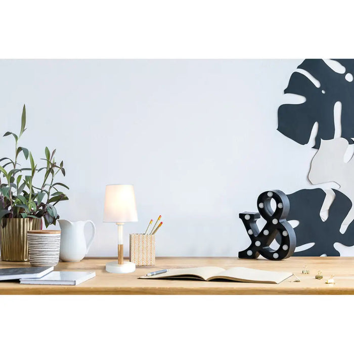 Desk lamp EDM 32016 White Wood Steel 40 W 220-240 V Ø 13 x 32 cm - Декорация и Осветление<<<Дом