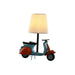 Desk lamp Home ESPRIT Blue Orange Linen Metal 31 x 15 x 34 cm - Декорация и Осветление<<<Дом