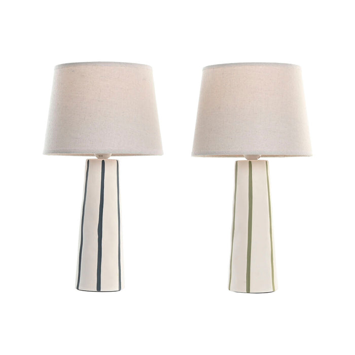 Desk lamp Home ESPRIT Blue White Green 50 W 220 V (2 Units) - Декорация и Осветление<<<Дом
