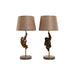 Desk lamp Home ESPRIT Brown Metal Resin 50 W 220 V 26 x 26 x 53,5 cm (2 Units) - Декорация и Осветление<<<Дом